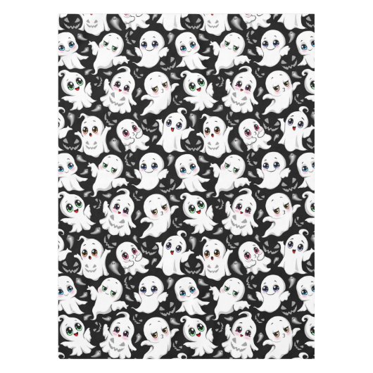 ベビー幽霊不気味かわいいハロウィーンムード テーブルクロス (正面)