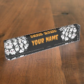 ベビー幽霊不気味かわいいハロウィーンムード デスクネームプレート (側面)