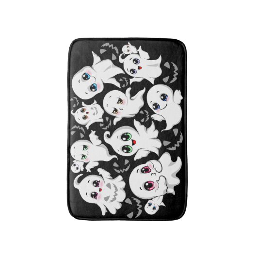 ベビー幽霊不気味かわいいハロウィーンムード バスマット (正面縦)
