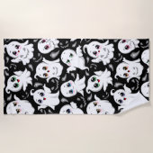 ベビー幽霊不気味かわいいハロウィーンムード ビーチタオル (正面)