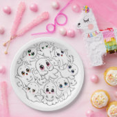 ベビー幽霊不気味かわいいハロウィーンムード ペーパープレート (パーティー)