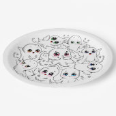 ベビー幽霊不気味かわいいハロウィーンムード ペーパープレート (アングル)