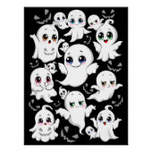 ベビー幽霊不気味かわいいハロウィーンムード ポスター (正面)