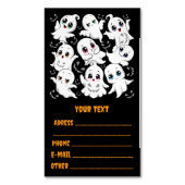 ベビー幽霊不気味かわいいハロウィーンムード マグネット名刺 (正面縦)