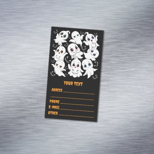 ベビー幽霊不気味かわいいハロウィーンムード マグネット名刺 (インサイチュ)
