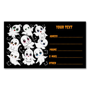 ベビー幽霊不気味かわいいハロウィーンムード マグネット名刺