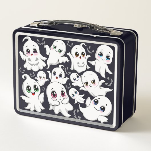 ベビー幽霊不気味かわいいハロウィーンムード メタルランチボックス (裏面)