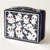 ベビー幽霊不気味かわいいハロウィーンムード メタルランチボックス (正面)