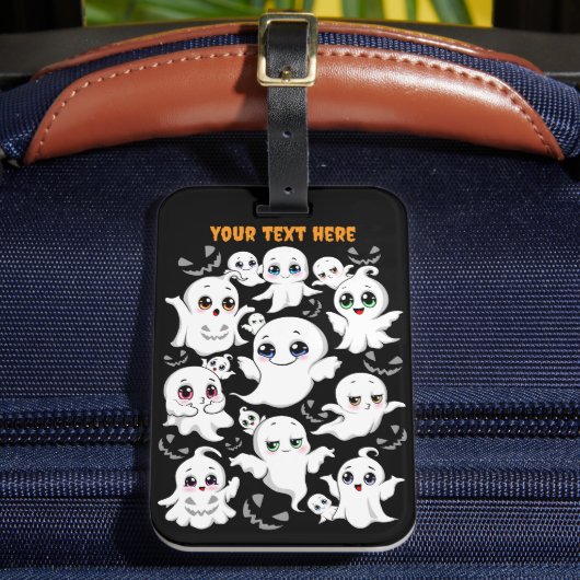 ベビー幽霊不気味かわいいハロウィーンムード ラゲッジタグ (正面インサイチュ2)