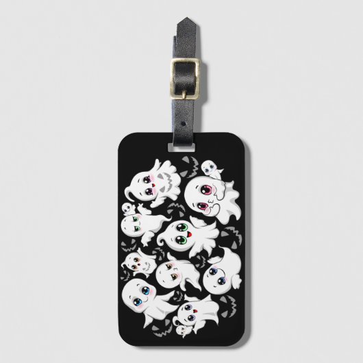 ベビー幽霊不気味かわいいハロウィーンムード ラゲッジタグ (正面縦)