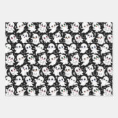 ベビー幽霊不気味かわいいハロウィーンムード ラッピングペーパーシート (正面3)