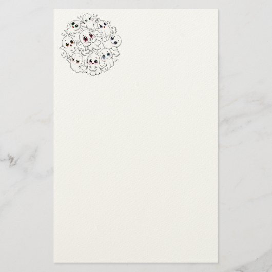 ベビー幽霊不気味かわいいハロウィーンムード 便箋 (正面)