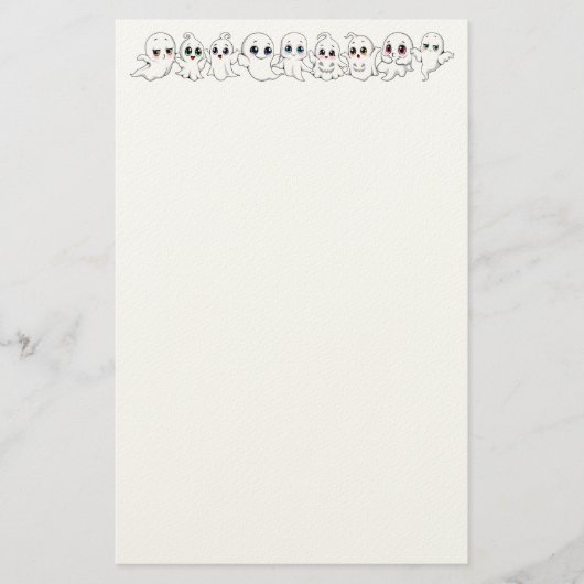 ベビー幽霊不気味かわいいハロウィーンムード 便箋 (正面)