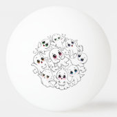 ベビー幽霊不気味かわいいハロウィーンムード 卓球ボール (正面)