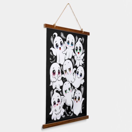 ベビー幽霊不気味かわいいハロウィーンムード 吊り下げ型タペストリー (傾斜あり)