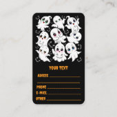 ベビー幽霊不気味かわいいハロウィーンムード 名刺 (正面)