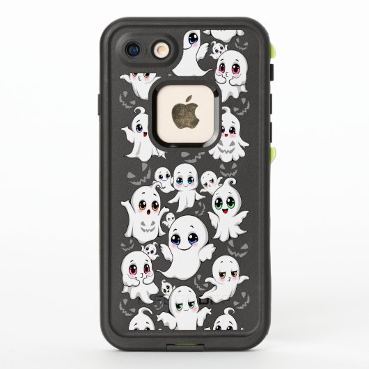 ベビー幽霊不気味かわいいハロウィーンムード LifeProof iPhoneケース (裏面)