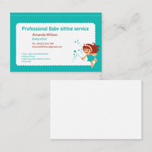 ベビー座席業務 名刺 (正面/裏面)