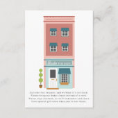 ベビー建物ピンク赤ちゃんシャワー用の本 エンクロージャーカード (正面)