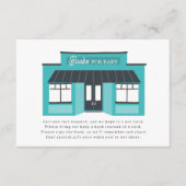 ベビー建物ブルーベビーシャワー用の本 エンクロージャーカード (正面)