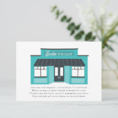 ベビー建物ブルーベビーシャワー用の本 エンクロージャーカード (スタンド正面)