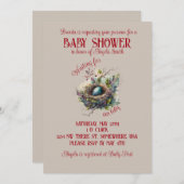 「ベビー待ち」赤ちゃんシャワー 招待状 (正面/裏面)