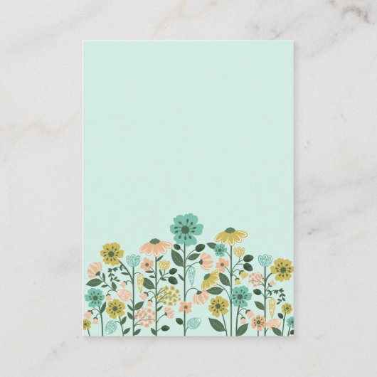 ベビー復活祭エッグ&フローラオープンブック エンクロージャーカード (裏面)