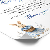 ベビー復活祭Chinoiserieベビーシャワーと言わない ポスター (角)