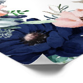 ベビー性がピンク色の花のパーティー徴候を明かす ポスター (角)