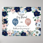 ベビー性がピンク色の花のパーティー徴候を明かす ポスター (正面)