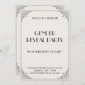 ベビー性クラシック性発現パーティの招待状 招待状 (正面/裏面)