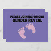 ベビー性リビールカスタムパーティの招待状 招待状 (正面/裏面)