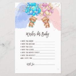 ベビー性リビールゲームの願い チラシ