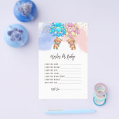 ベビー性リビールゲームの願い チラシ (シングル)