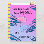 ベビー性リビールパーティの招待状 招待状 (正面/裏面)