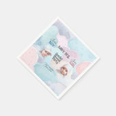 ベビー性リビール招待状 スタンダードカクテルナプキン (角)
