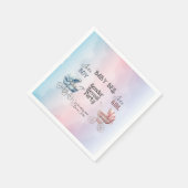 ベビー性リビール招待状 スタンダードカクテルナプキン (角)