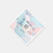 ベビー性リビール招待状 スタンダードカクテルナプキン (角)