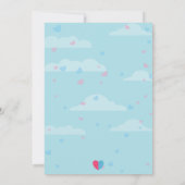 ベビー性リビール招待状 招待状 (裏面)