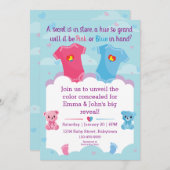 ベビー性リビール招待状 招待状 (正面/裏面)