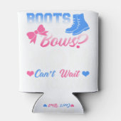 ベビー性別がシャツのブーツまたは弓を明らかに母はWできない 缶クーラー (裏面)