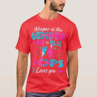 ベビー性別がシャワーのピンクまたは青のポップの愛を明らかにする Tシャツ