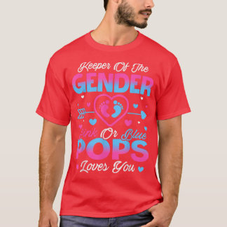 ベビー性別がシャワーのピンクまたは青のポップの愛を明らかにする Tシャツ