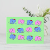ベビー性別がパーティの招待状、ゾウを明らかにする 招待状 (スタンド正面)