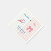 ベビー性別がベースボールまたは弓を明らかにする スタンダードカクテルナプキン (角)