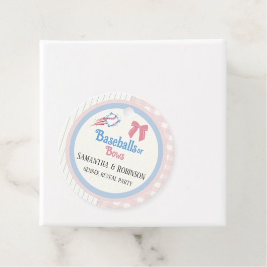 ベビー性別がベースボールまたは弓を明らかにする フェイバータグ (インサイチュ)