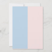 ベビー性別がベースボールまたは弓を明らかにする 招待状 (裏面)