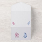 ベビー性別による招待の表示 オールインワン招待状 (外側)