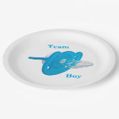 ベビー性別のリビールパーティー – チームボーイ ペーパープレート (アングル)