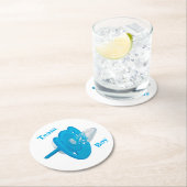 ベビー性別のリビールパーティー – チームボーイ ラウンドペーパーコースター (インサイチュ)